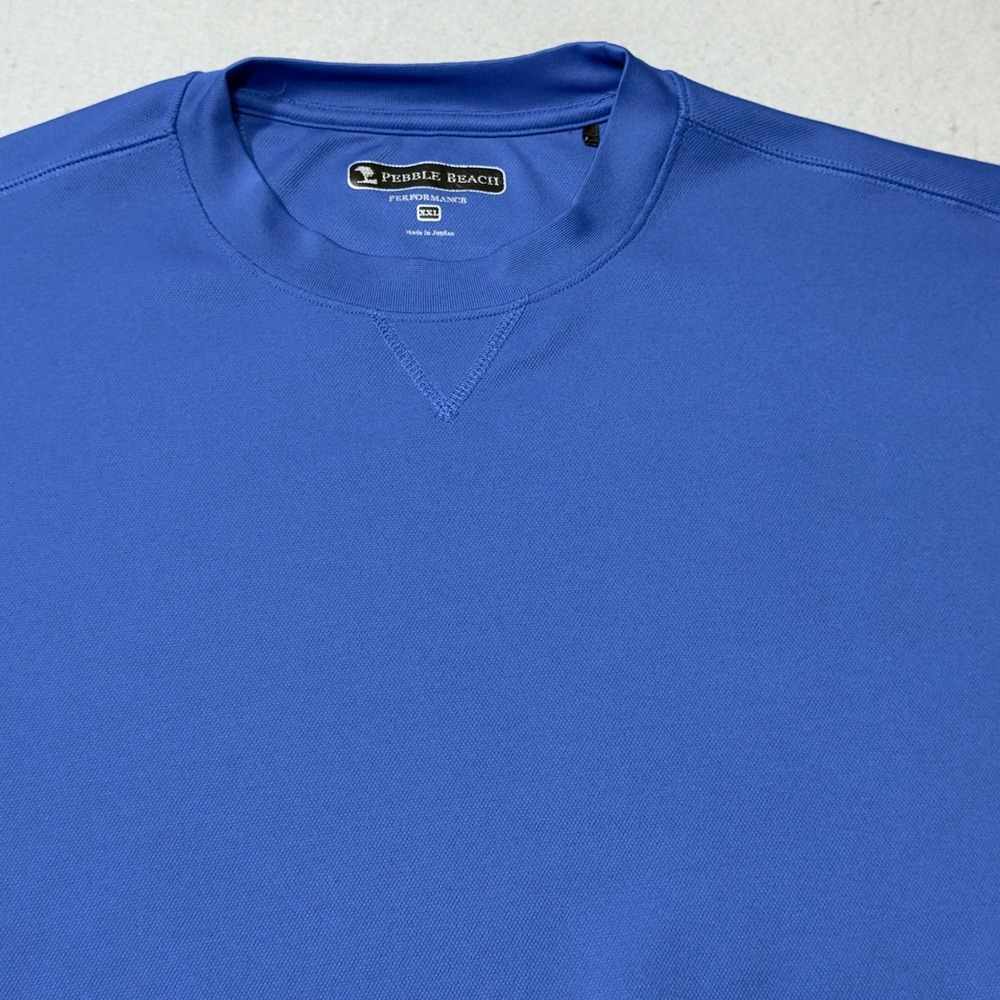 Pebble Beach Pullover Mens XXL Blue Excellent Performance Long Sleeve Crew Neck